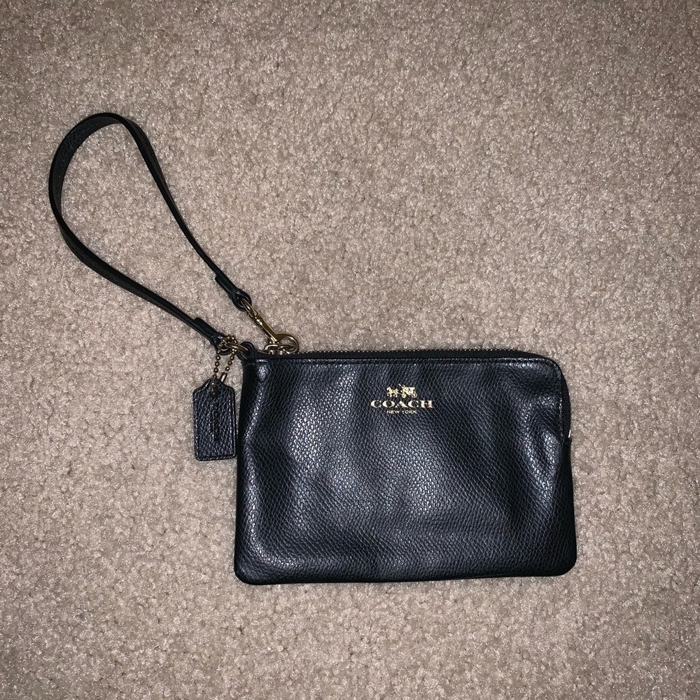 Coach Black Small Wristlet